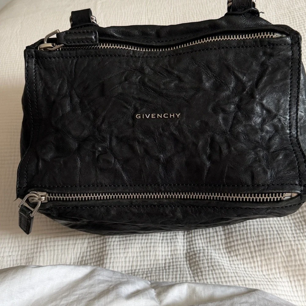 Givenchy Pandora Black Leather Crinkle Bag